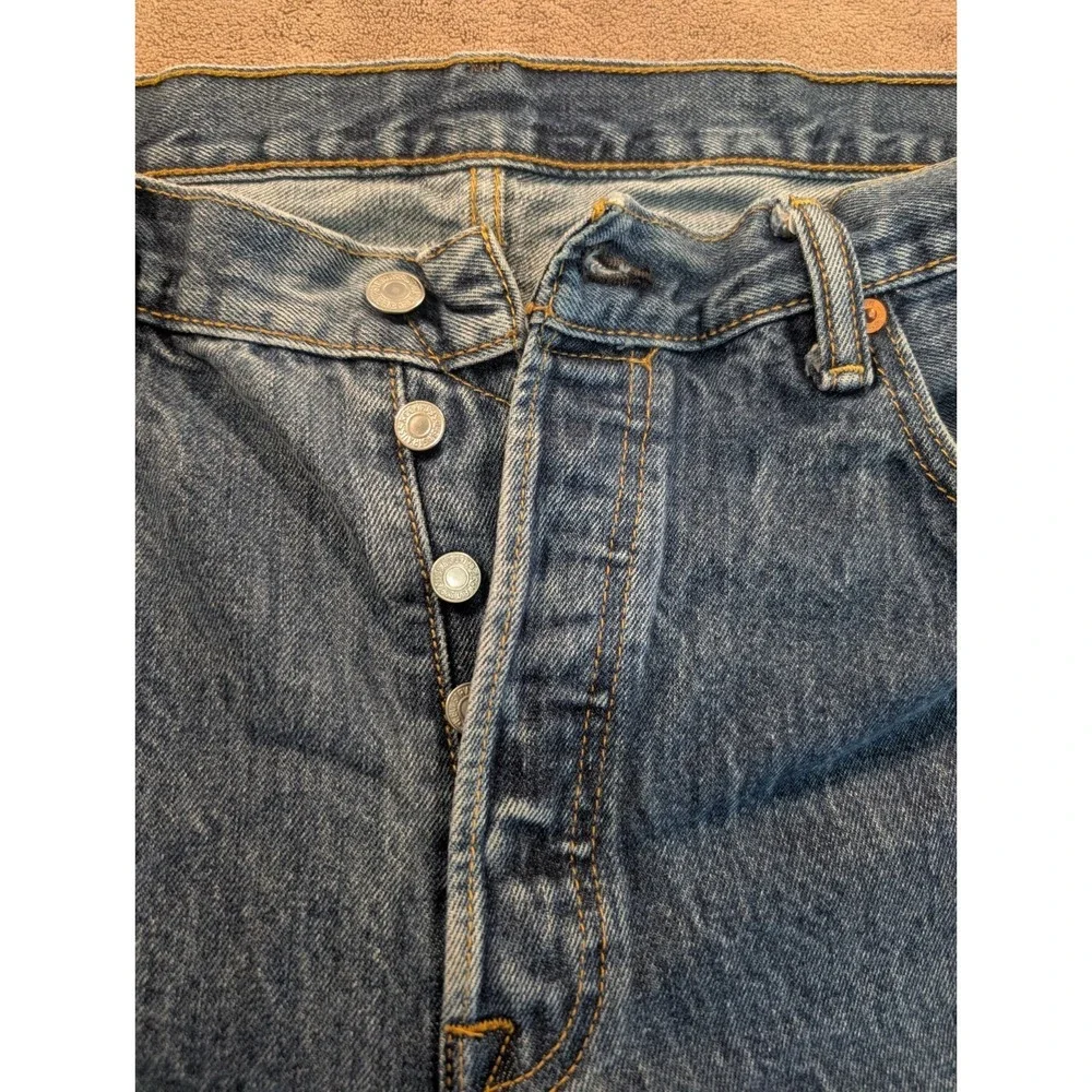 Levi's 501 Original Jeans Mens Size 36x34 Button Fly Straight Leg Faded